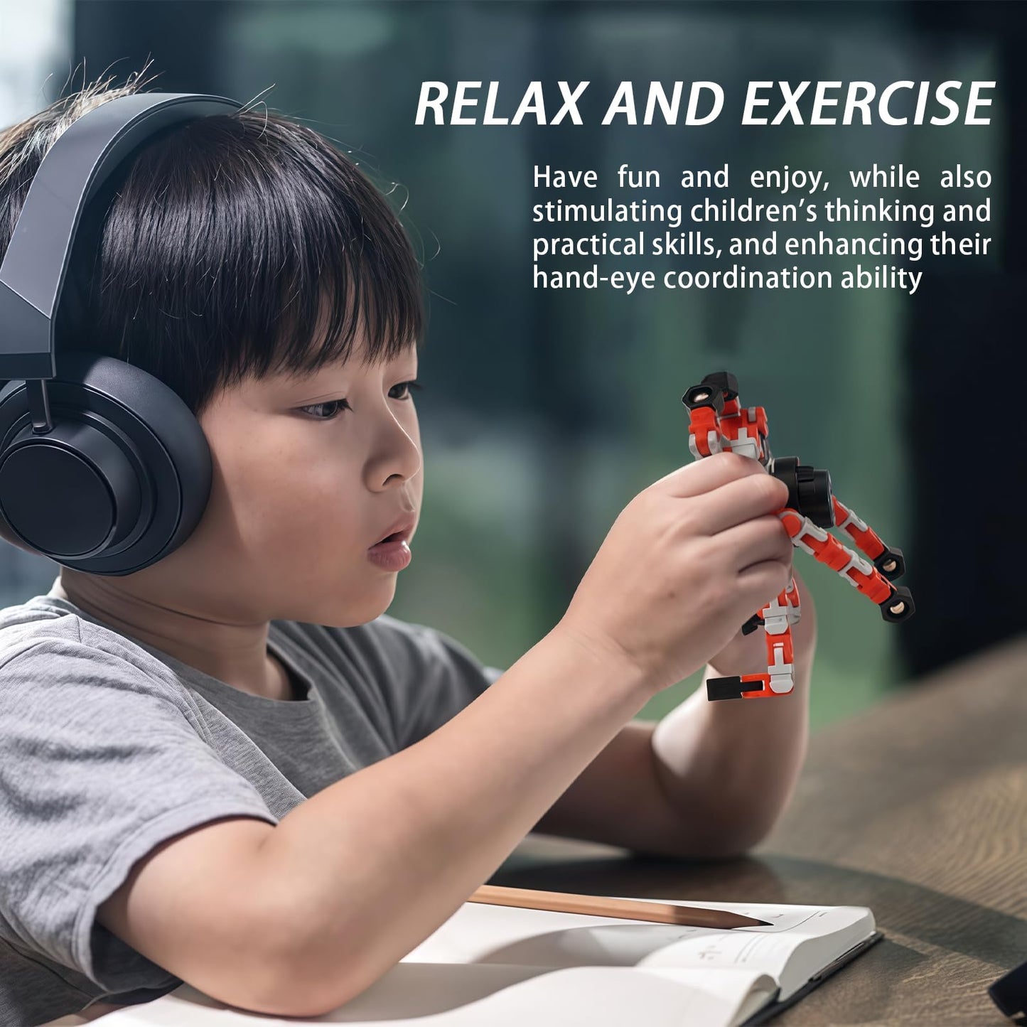 Original Ecology 6pcs Transformable Fidget Spinners — Sensory Toys for Kids