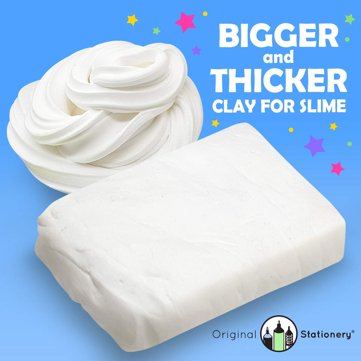 Original Stationery Soft Clay for Slime – 230 g White Foam Clay Add-in with Butter Texture