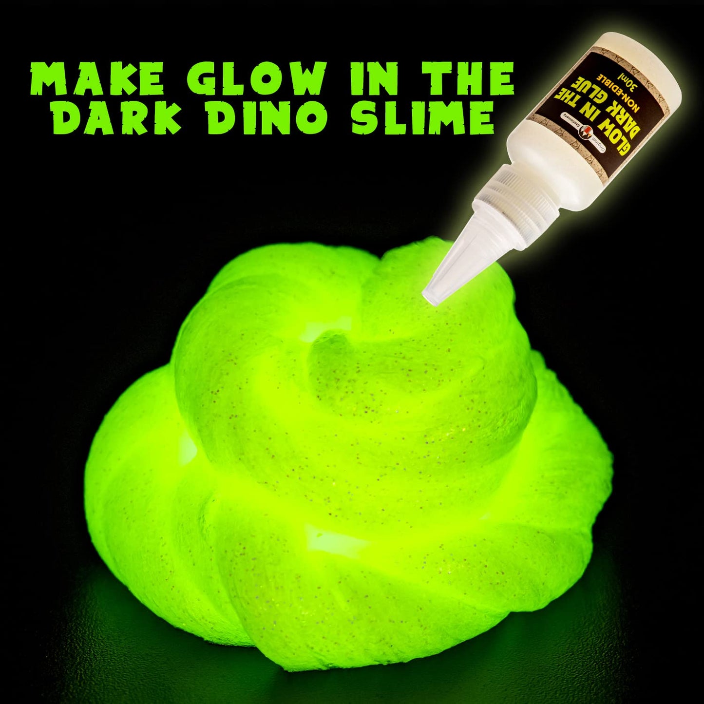 Original Stationery Dinosaur Slime Kit for Boys – Glow-in-the-Dark Slime with Lava & Glitter