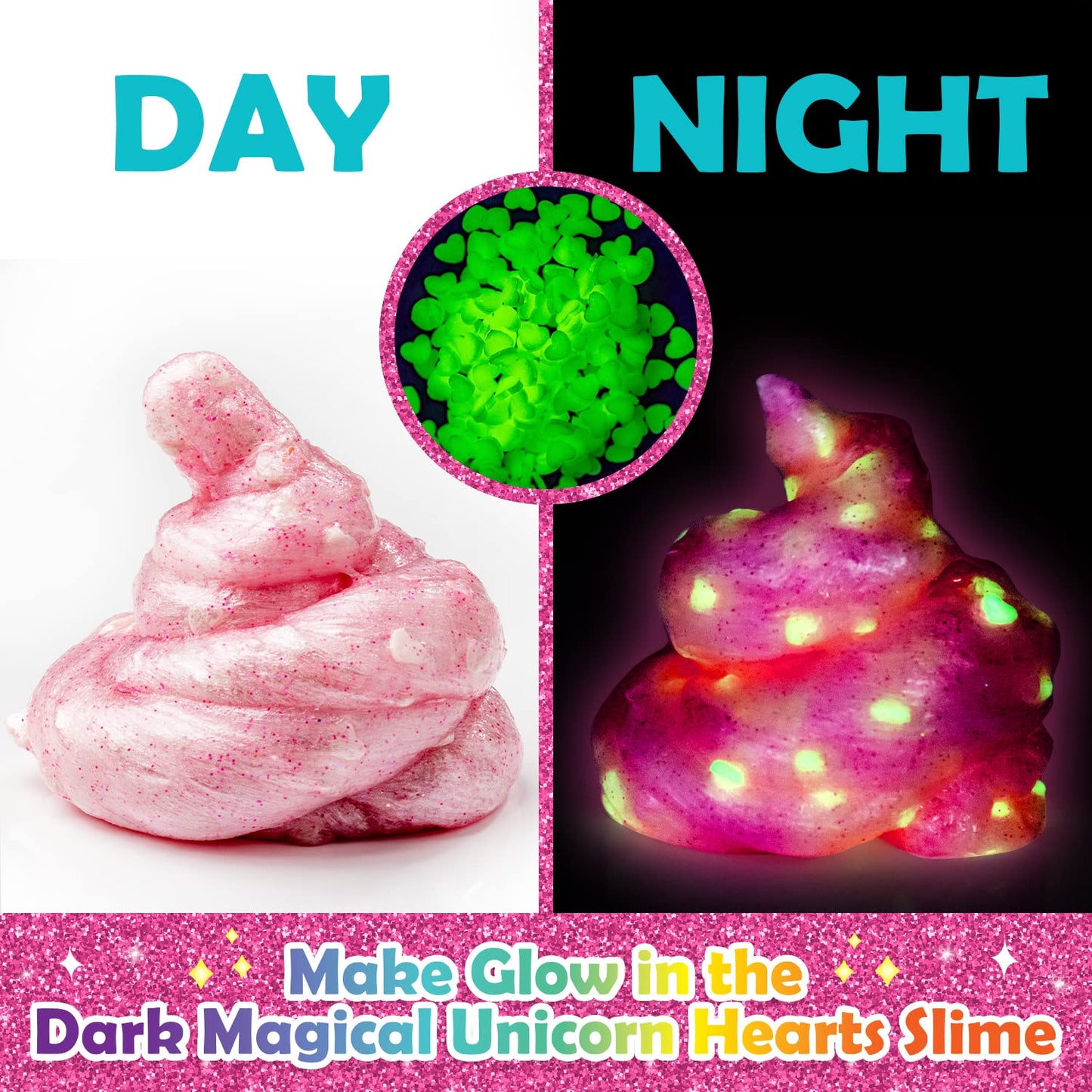 Original Stationery Unicorn Glow-in-the-Dark Slime Kit for Girls 7–12 | 25+ Mix-Ins & Activator