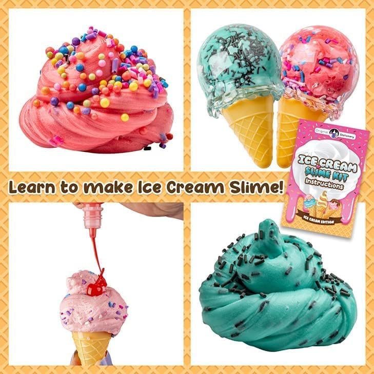 Original Stationery Ice Cream Slime Kit – 31-Piece Scented Slime Set for Girls 8–12