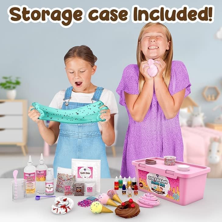 Original Stationery Ice Cream Slime Kit – 31-Piece Scented Slime Set for Girls 8–12
