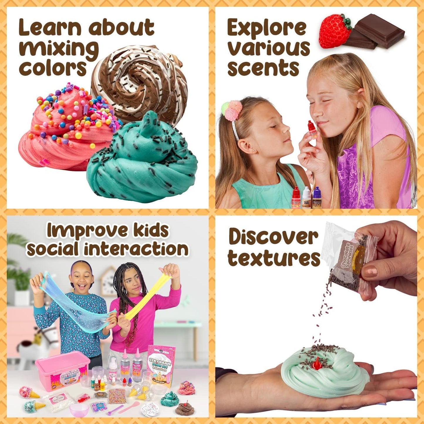 Original Stationery Ice Cream Slime Kit – 31-Piece Scented Slime Set for Girls 8–12