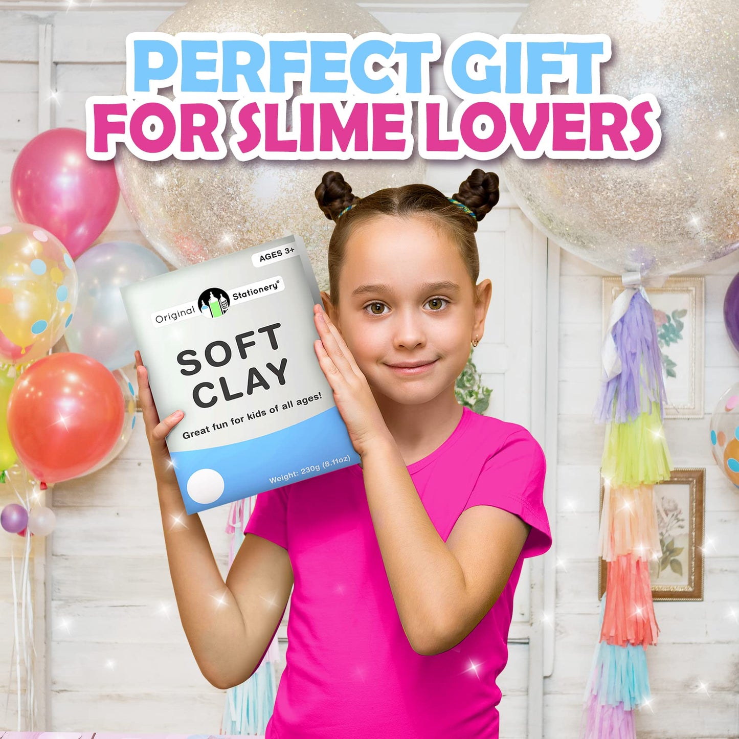 Original Stationery Soft Clay for Slime – 230 g White Foam Clay Add-in with Butter Texture