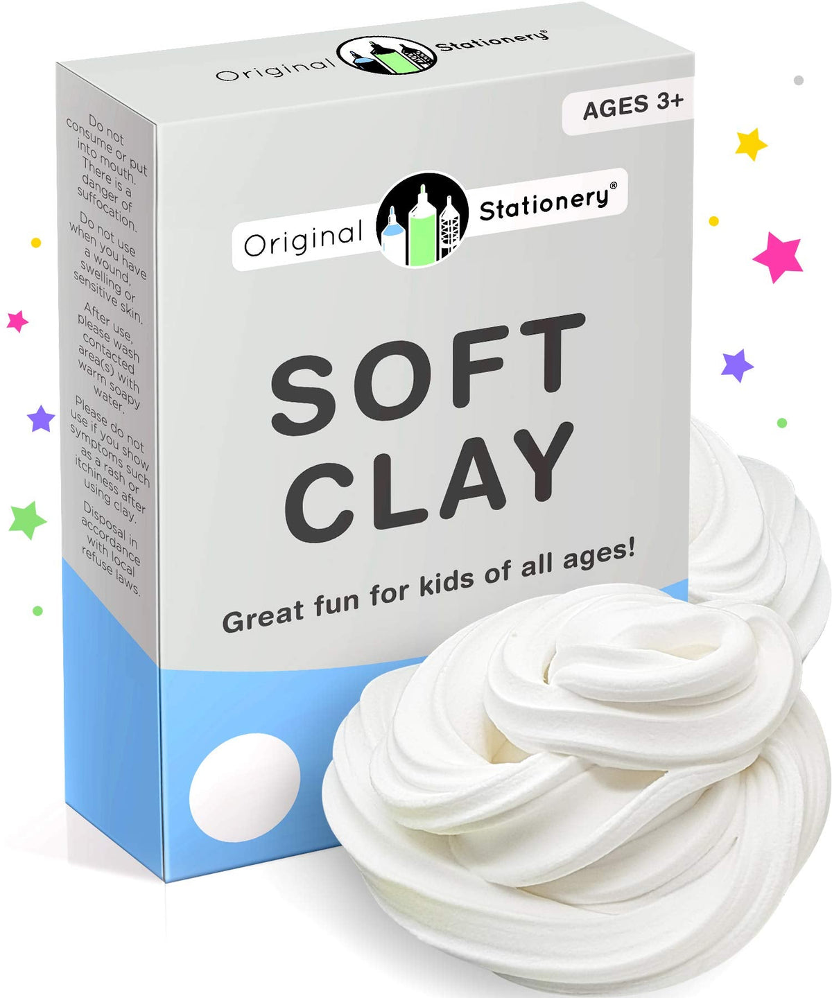 Original Stationery Soft Clay for Slime – 230 g White Foam Clay Add-in with Butter Texture