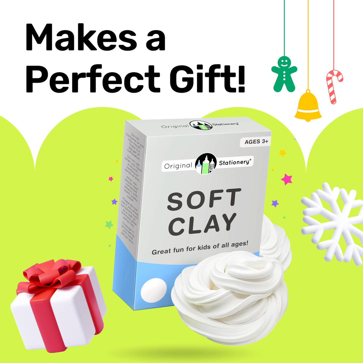 Original Stationery Soft Clay for Slime Making — Moldable Modeling Clay for Butter Slime, 1.3 Lbs / 600g, Six-Bag Fresh Pack