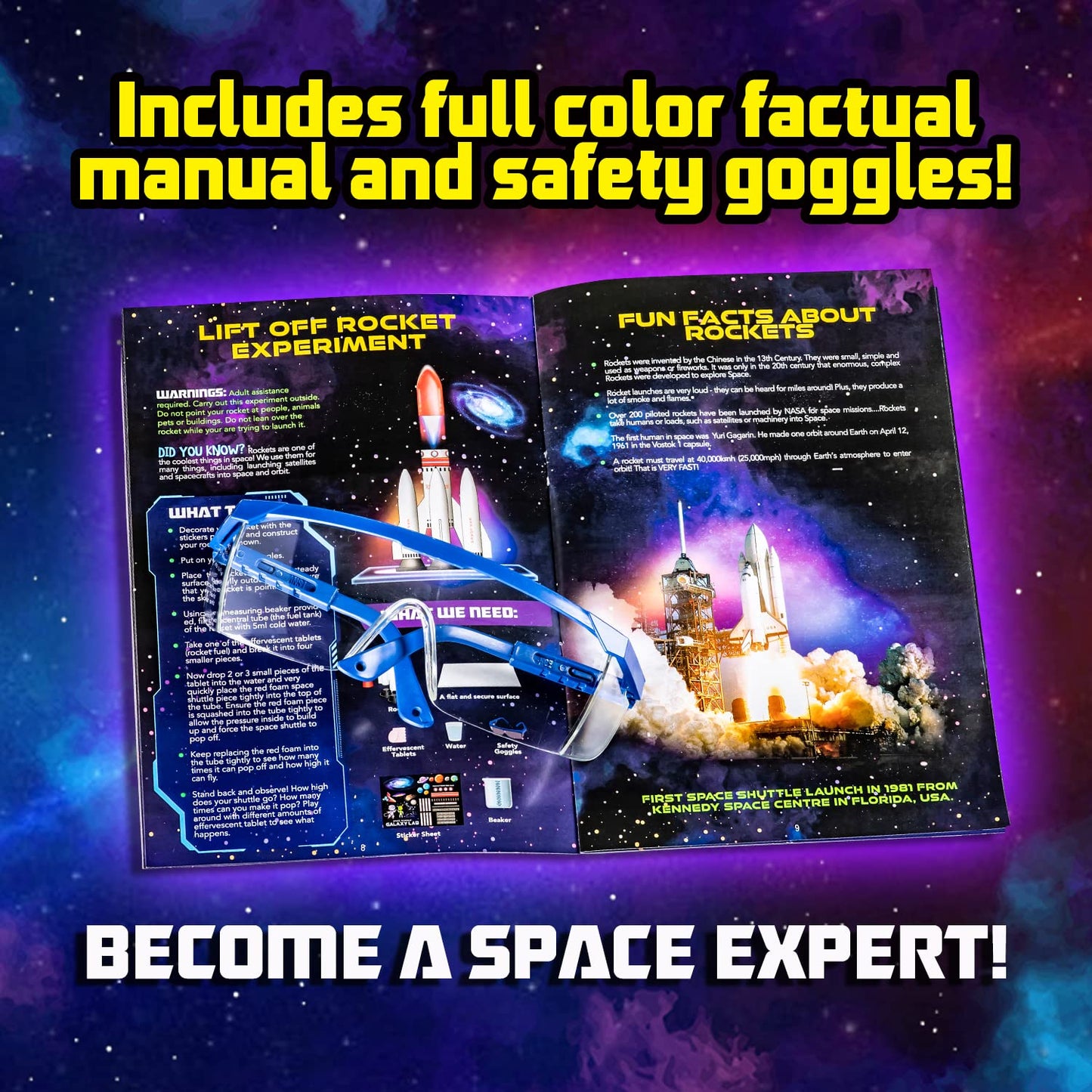 Original Stationery Space Science Kit – Solar System & Rocket Craft for Kids 6-14