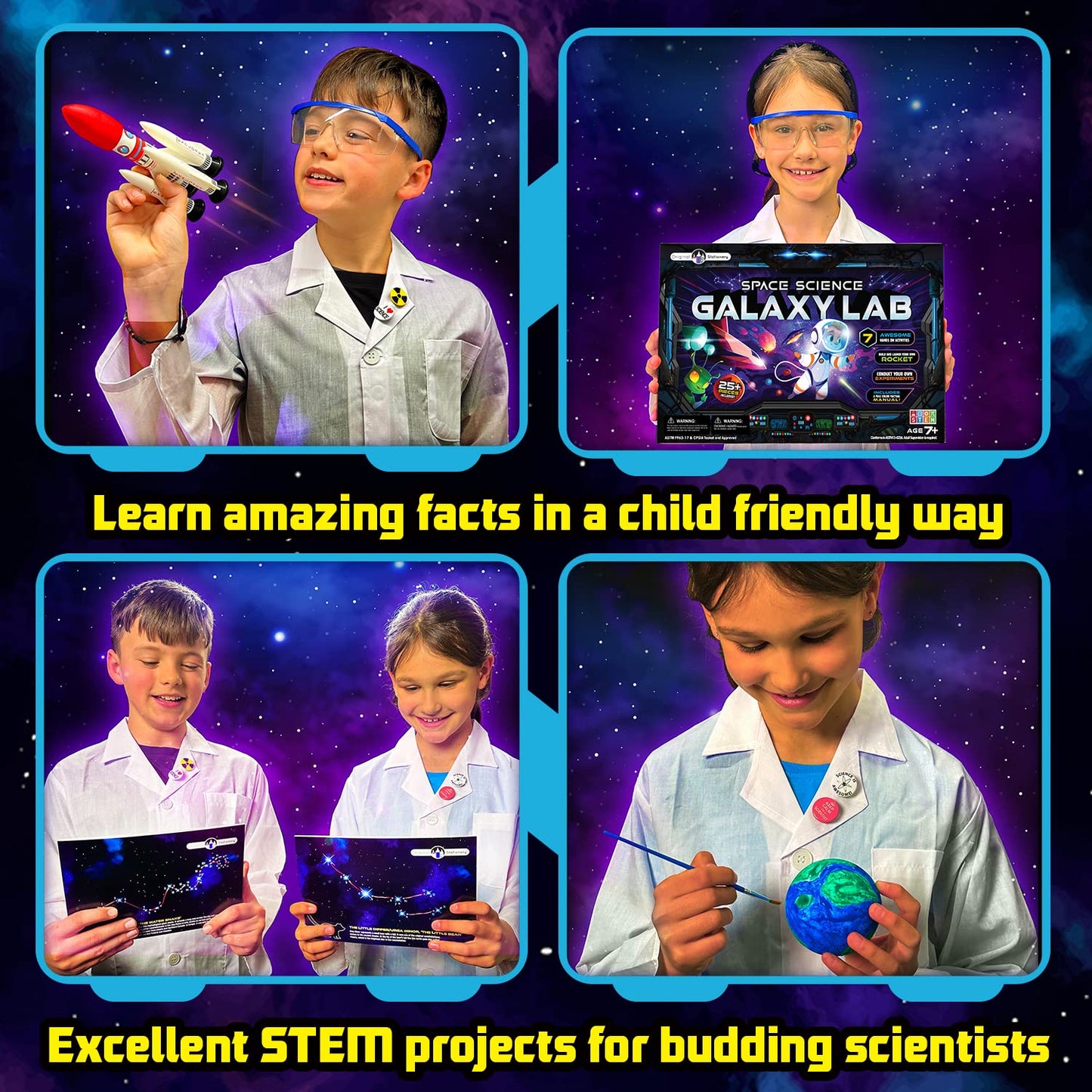 Original Stationery Space Science Kit – Solar System & Rocket Craft for Kids 6-14