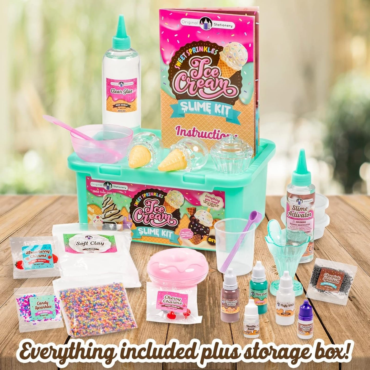 Original Stationery Sweet Sprinkles Ice Cream Slime Kit for Girls 7–12 | DIY Slime Set