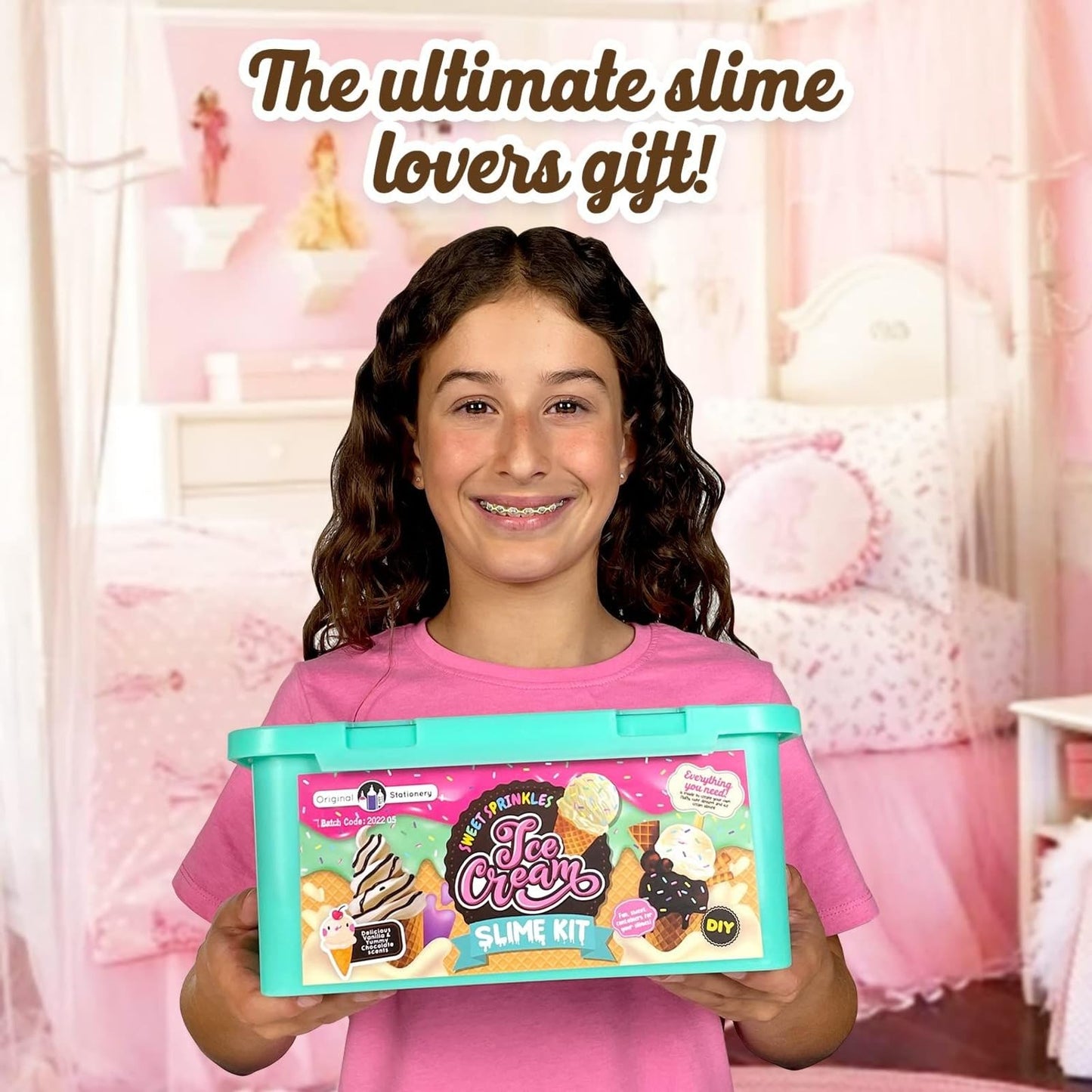 Original Stationery Sweet Sprinkles Ice Cream Slime Kit for Girls 7–12 | DIY Slime Set
