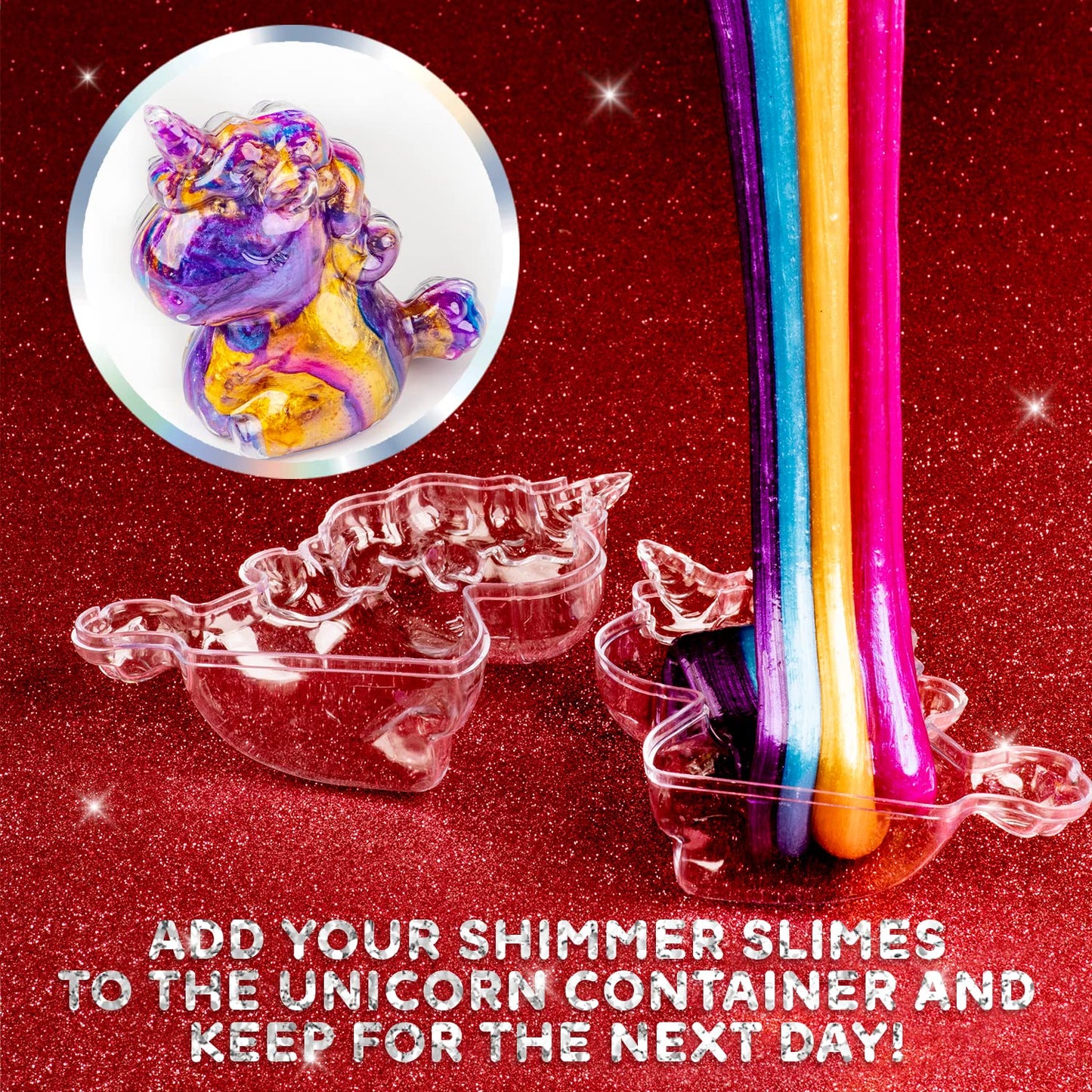 Original Stationery Unicorn Slime Kit for Girls 7–12 | Glow-in-The-Dark, Pearlescent & Glitter Slimes