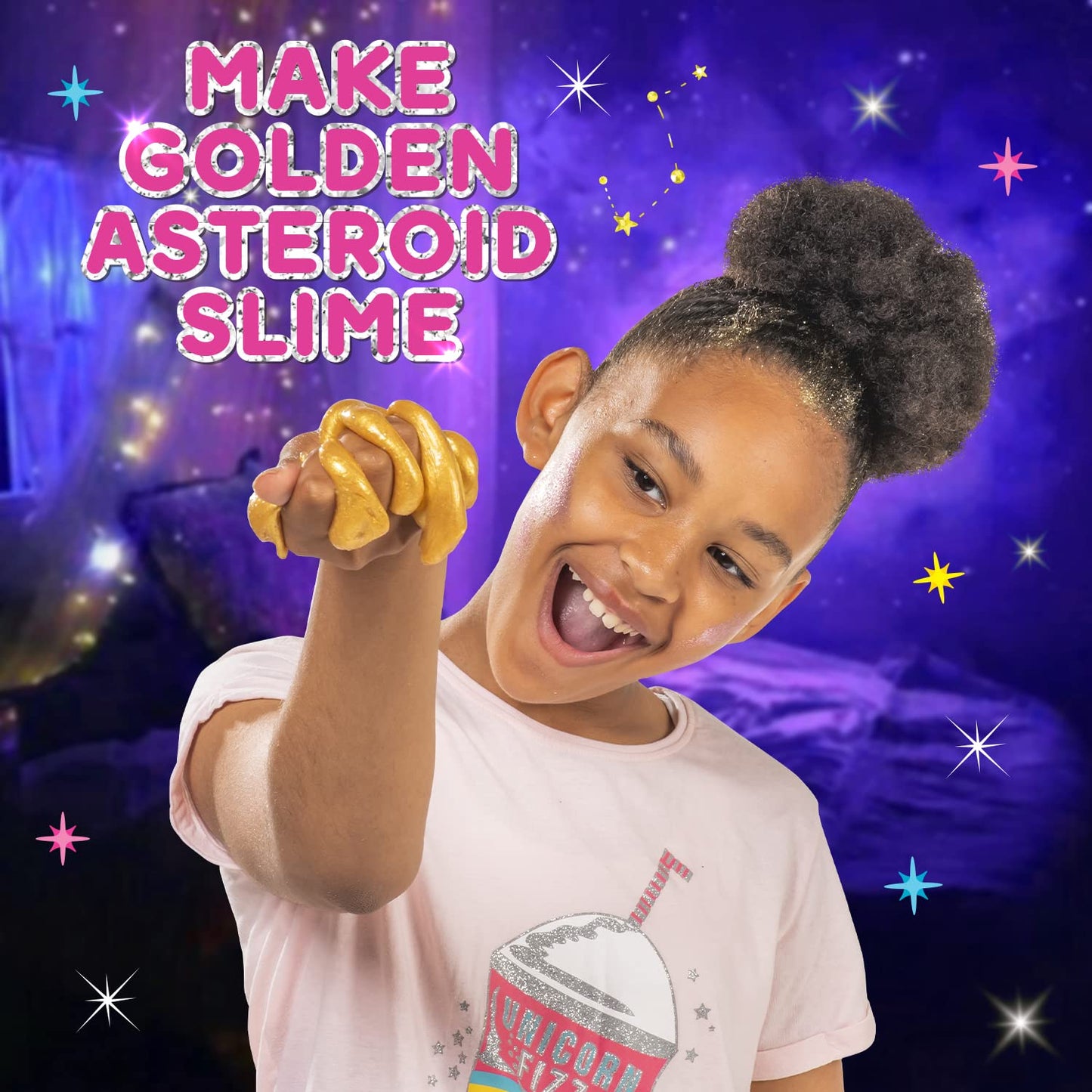 Original Stationery Unicorn Slime Kit for Girls 7–12 | Glow-in-The-Dark, Pearlescent & Glitter Slimes