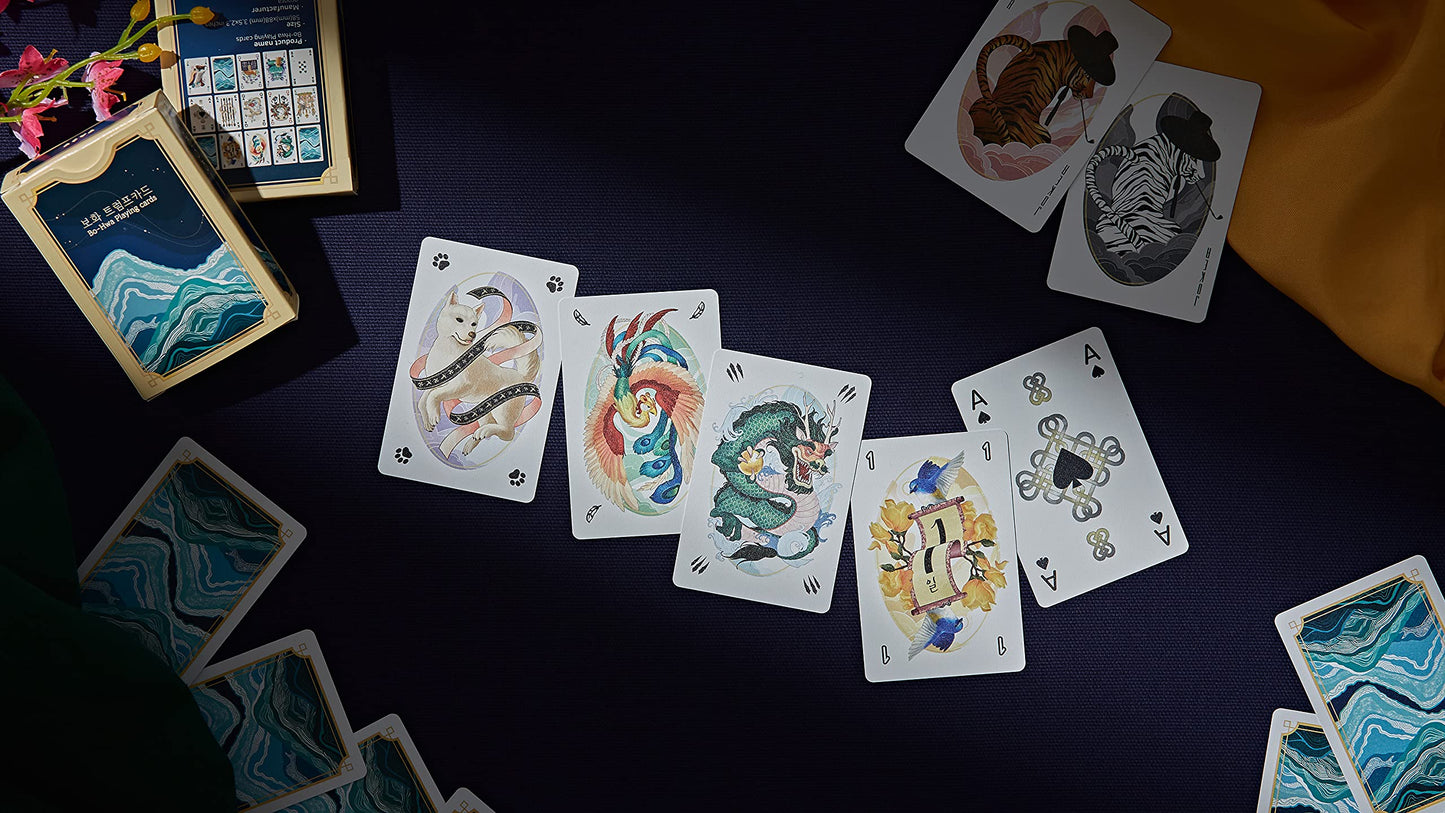 oroora Bohwa Card: Tichu Board Game + Case, 100% Waterproof Plastic Playing Cards, Poker Size