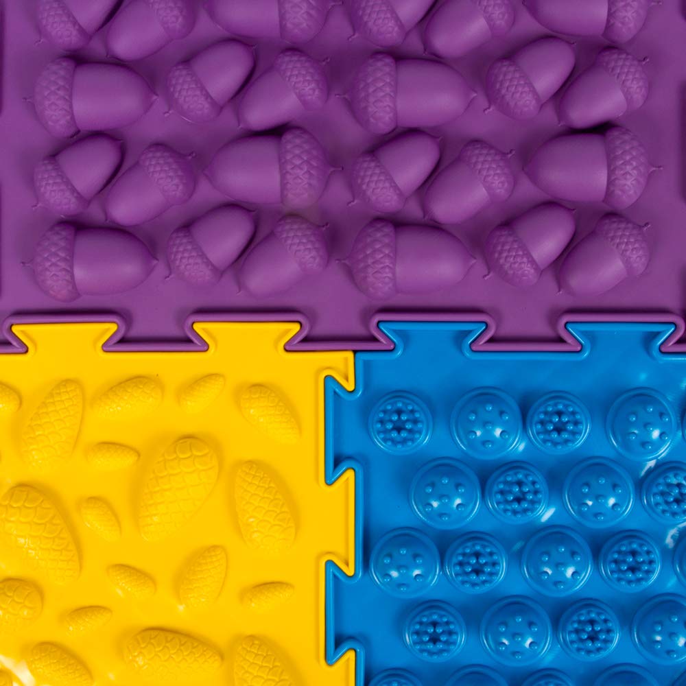 OrthoDon Rainbow Sensory Mats – Orthopedic Puzzle Floor Mats for Foot Stimulation