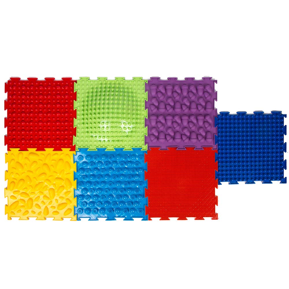 OrthoDon Rainbow Sensory Mats – Orthopedic Puzzle Floor Mats for Foot Stimulation