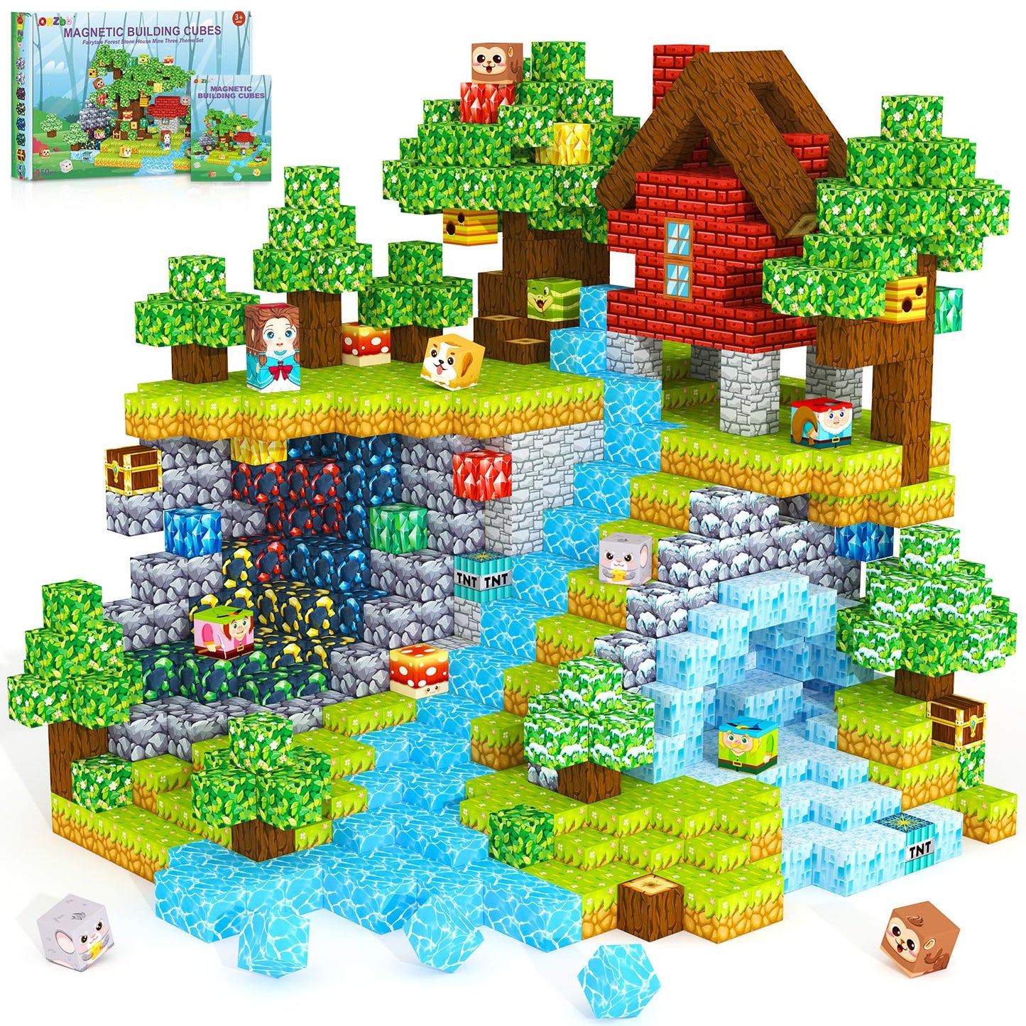 ORZbb Magnetic Blocks – 150-Piece Building Toys for Kids 3-13