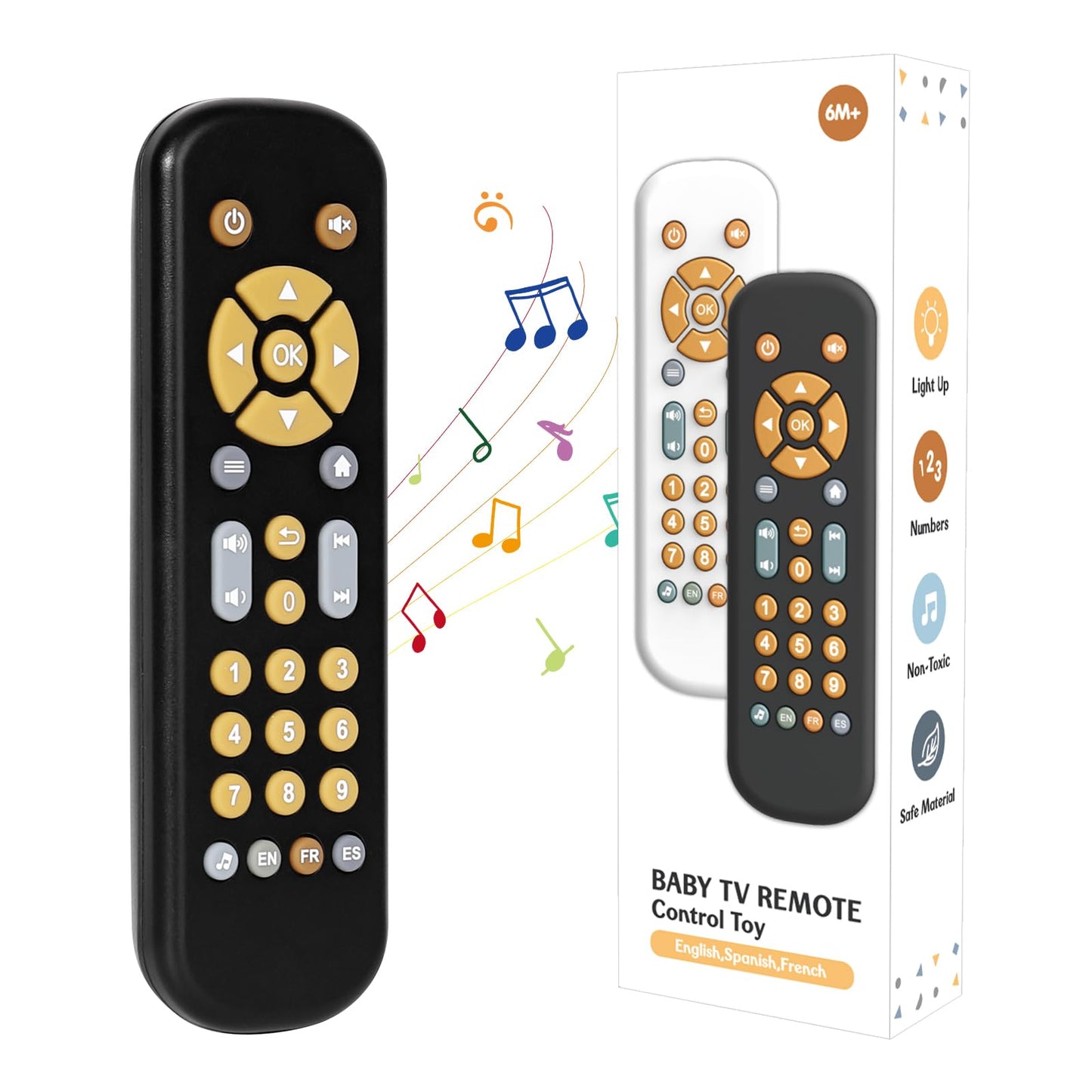 Orzbow Baby Remote Control Toy – Music, Lights & Realistic Sounds | BPA Free