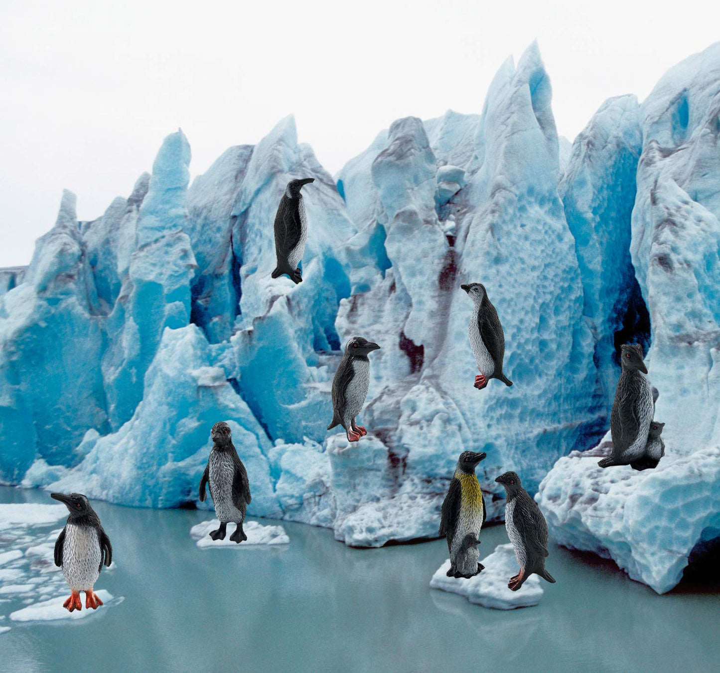 ORZIZRO 16Pcs Penguin Figurines – Realistic Ocean Animal Toys for Kids