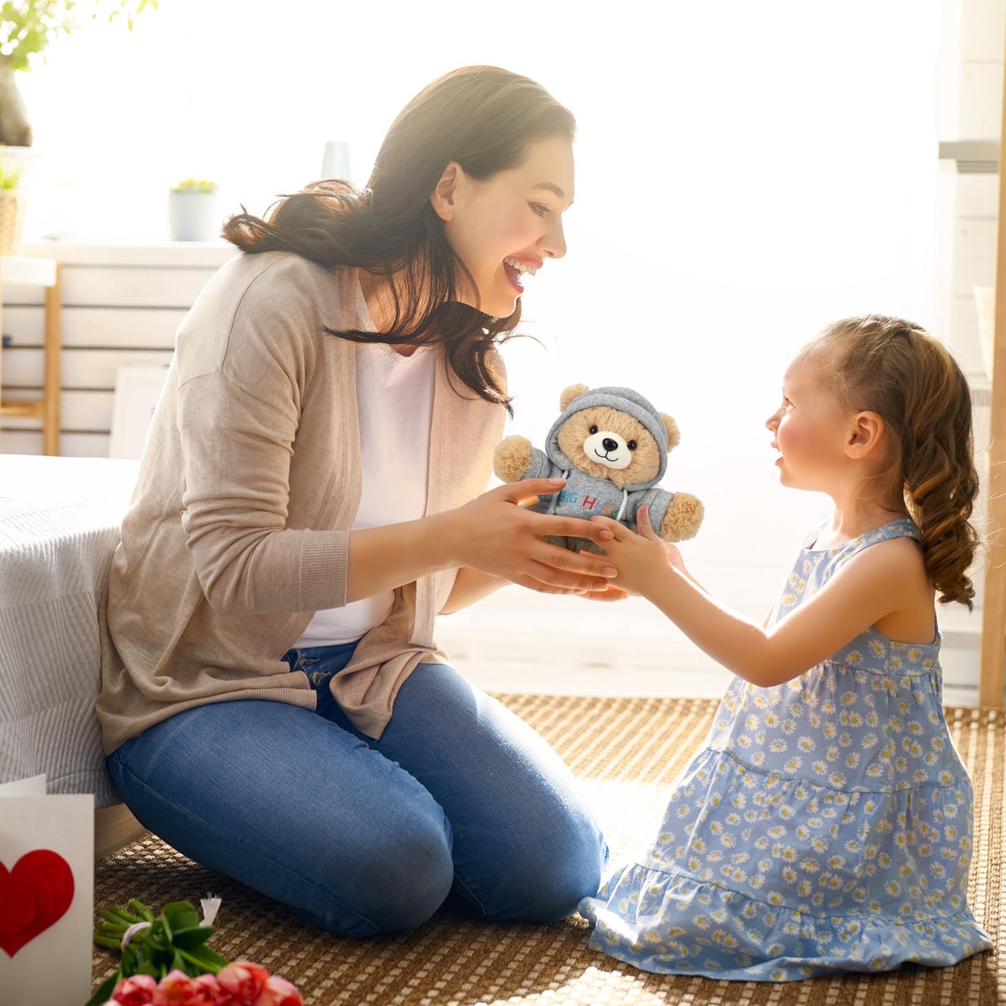 Osacoe Big Hugs Teddy Bear — Gift Box & Removable Hoodie for Comfort