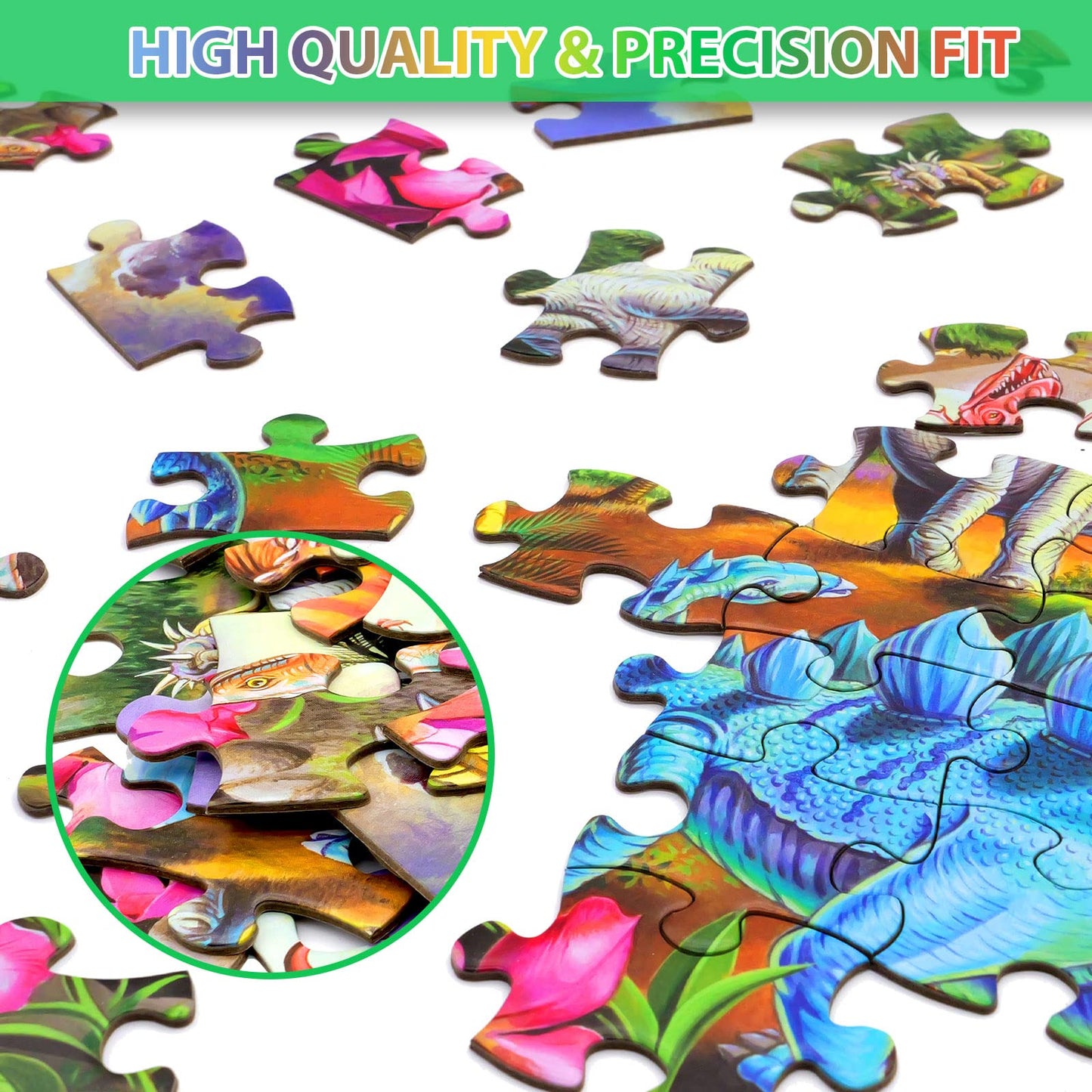 OSBOO Dinosaur 100-Piece Jigsaw Puzzle — Large Floor Puzzle for Kids 4-10