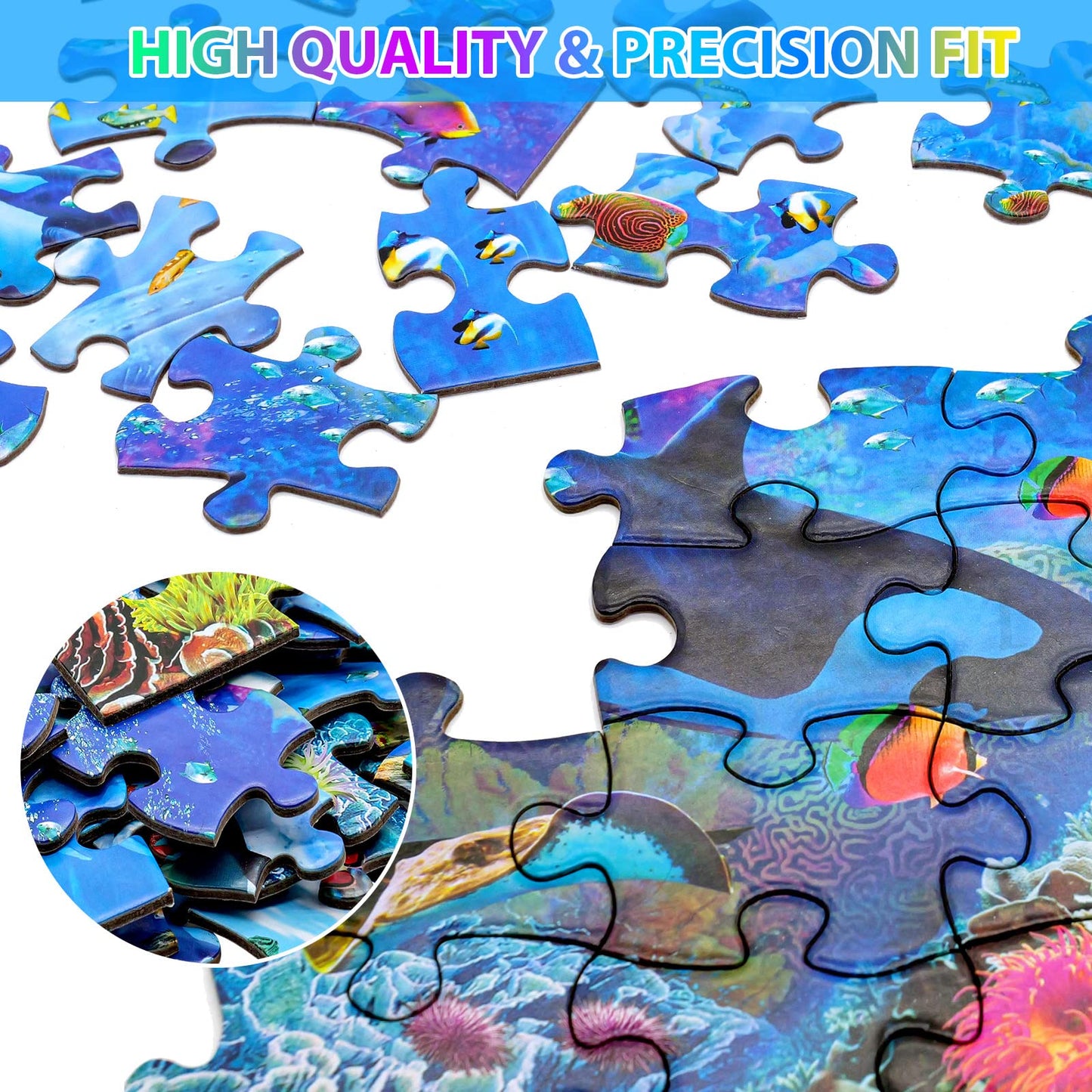 OSBOO 100-Piece Underwater Scene Puzzle for Kids 4-10 – Educational Ocean Floor Jigsaw
