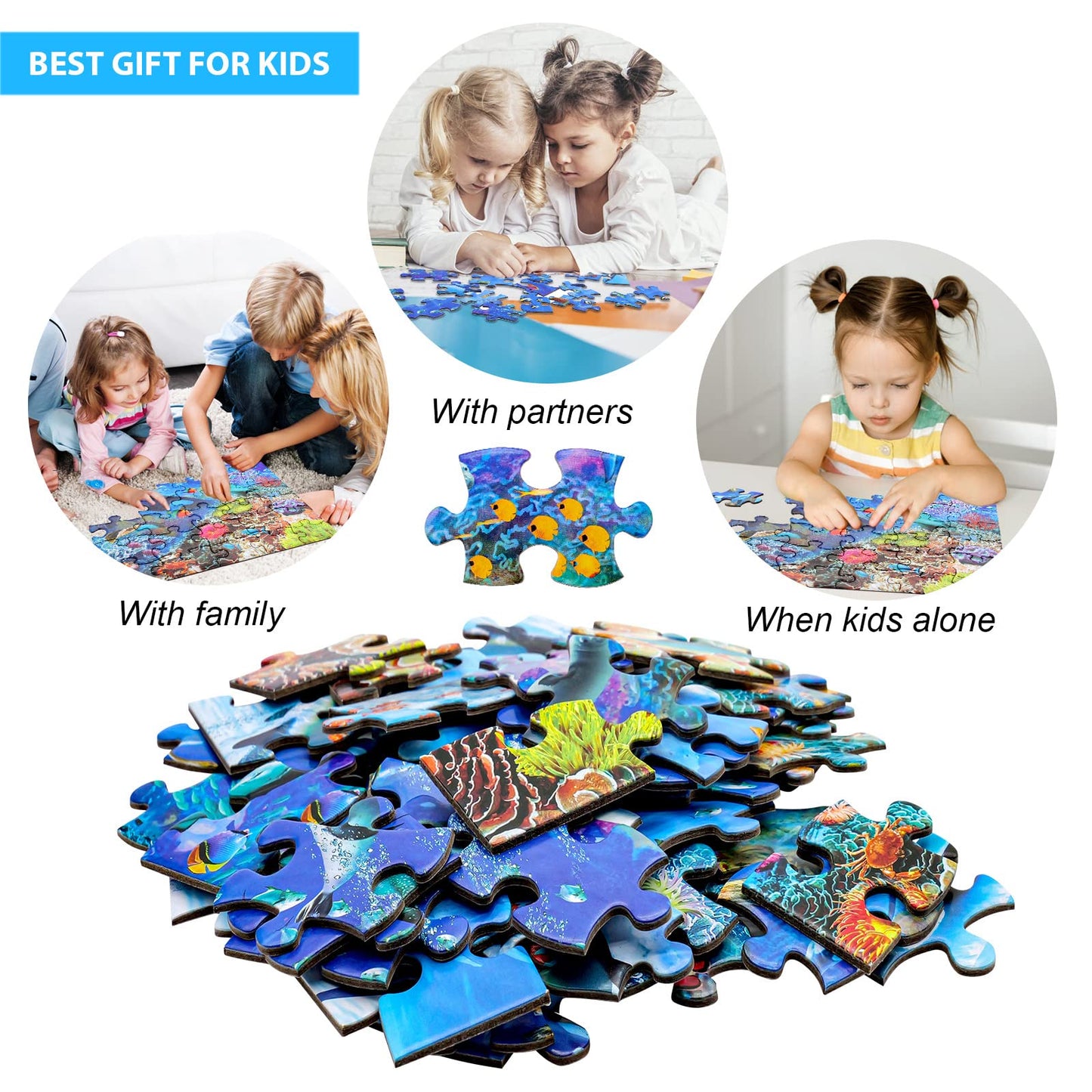 OSBOO 100-Piece Underwater Scene Puzzle for Kids 4-10 – Educational Ocean Floor Jigsaw