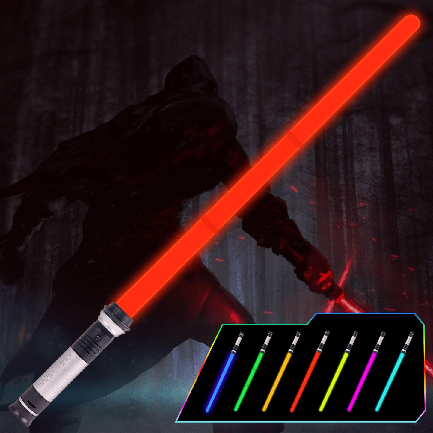OSDUE Light Up Saber with Sound – 7-Color Retractable LED Lightsaber for Kids & Cosplay