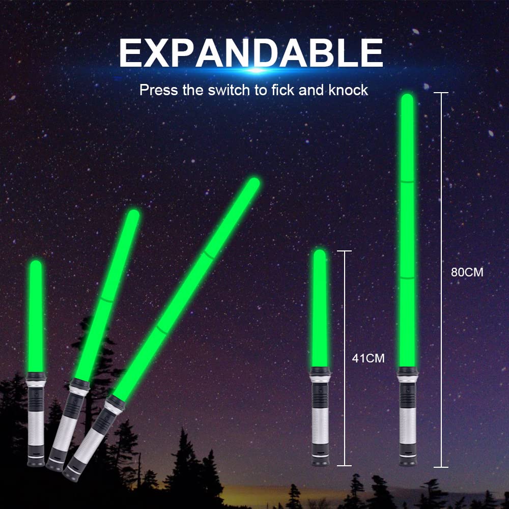 OSDUE Light Up Saber with Sound – 7-Color Retractable LED Lightsaber for Kids & Cosplay