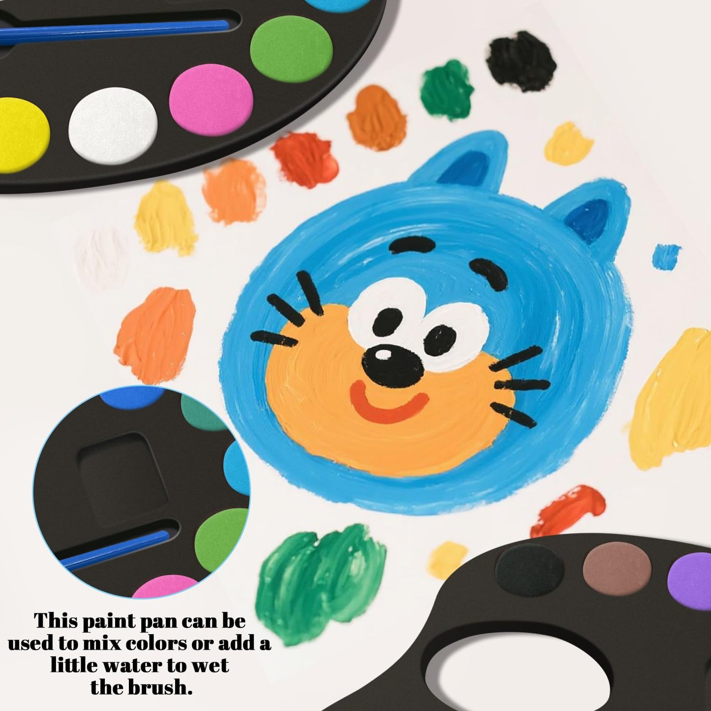 OSIMIG 24 Pack Watercolor Paint Set – Washable, Kid-Safe, Rich Pigments