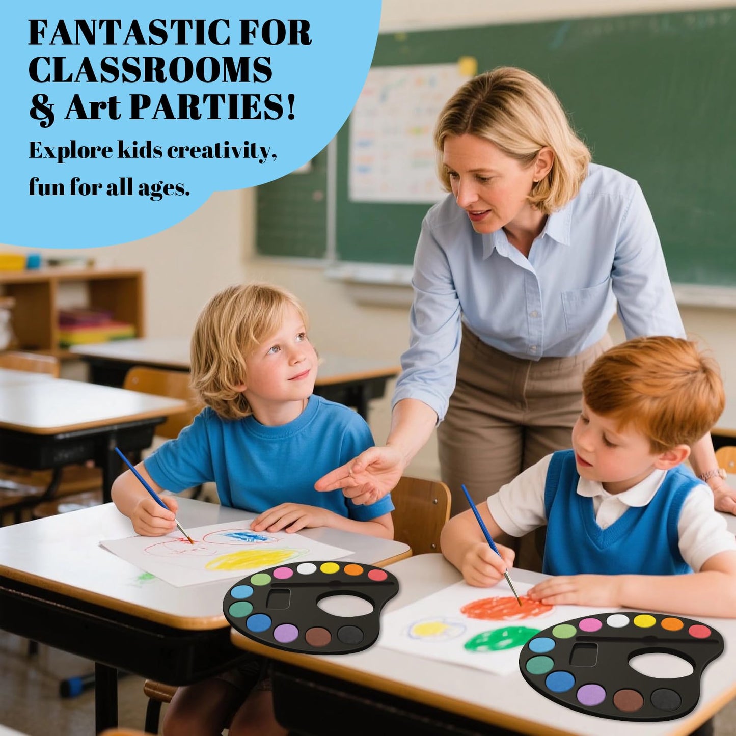 OSIMIG 24 Pack Watercolor Paint Set – Washable, Kid-Safe, Rich Pigments
