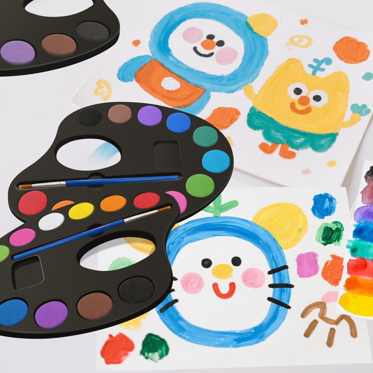 OSIMIG 24 Pack Watercolor Paint Set – Washable, Kid-Safe, Rich Pigments