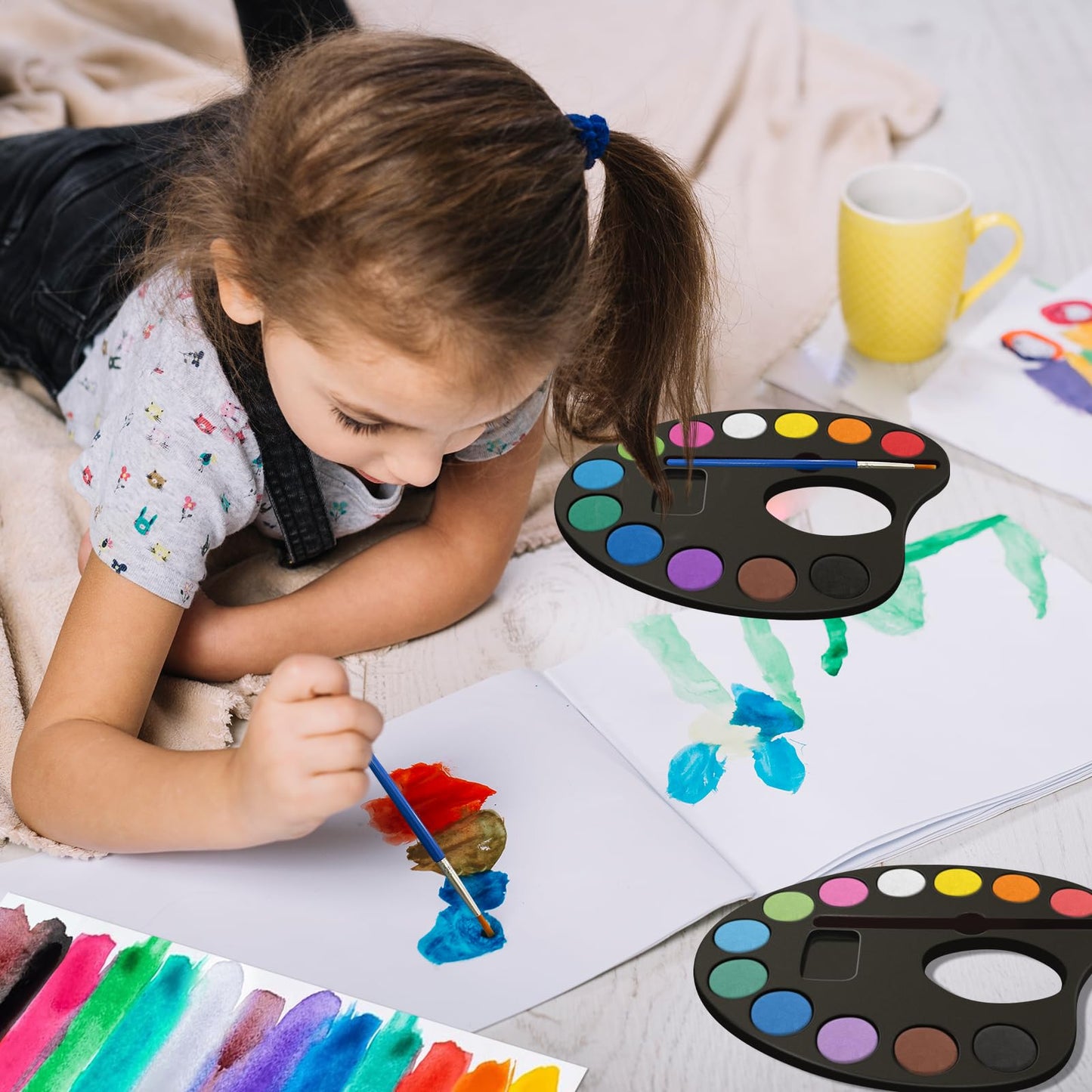 OSIMIG 24 Pack Watercolor Paint Set – Washable, Kid-Safe, Rich Pigments