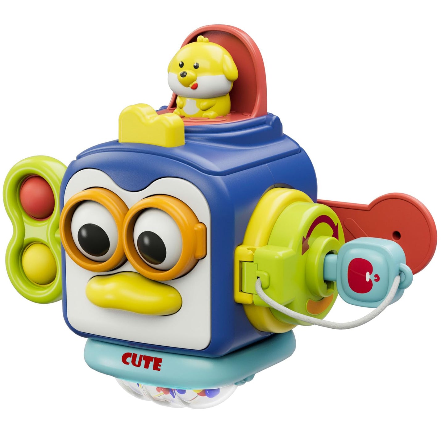 OSIMILY Montessori Busy Cube 6-in-1 Toy for 1-Year-Olds | Sensory & Fine Motor