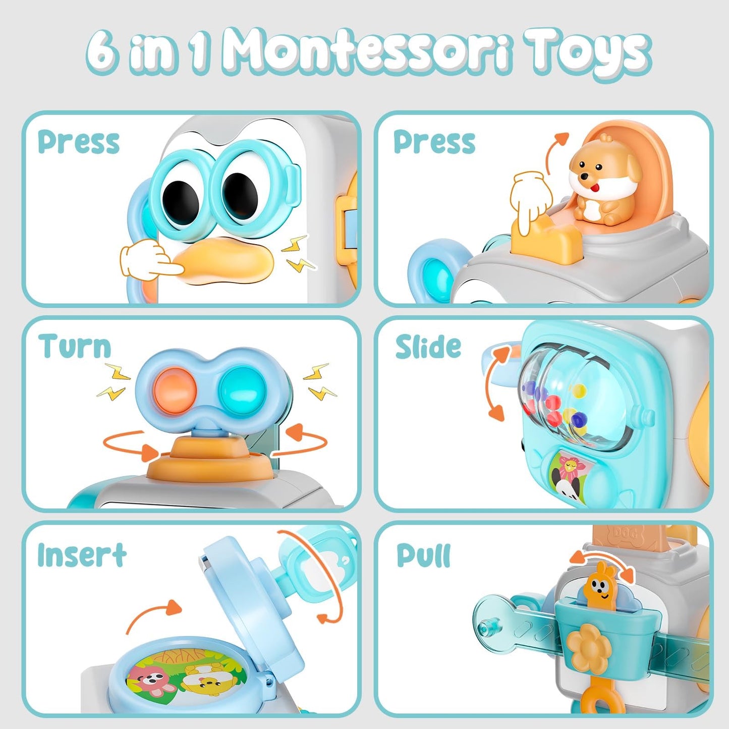 OSIMILY Montessori Busy Cube: Sensory & Fine Motor Toys for 1-Year-Olds