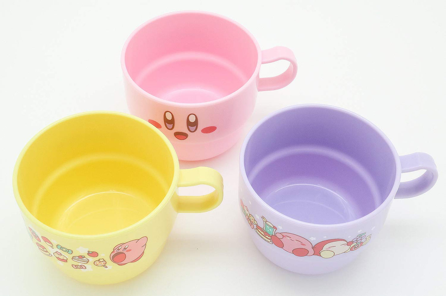 OSK Kirby's Dream Land 3 Stacking Cup Set – 3 Colors, Safe Polypropylene, Stackable