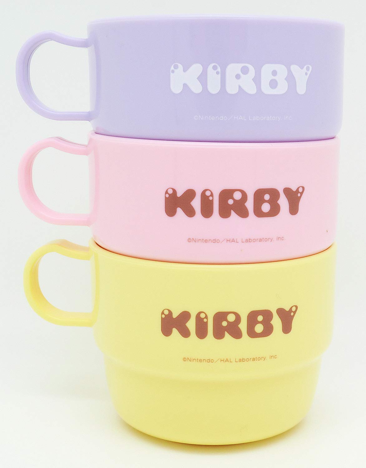 OSK Kirby's Dream Land 3 Stacking Cup Set – 3 Colors, Safe Polypropylene, Stackable