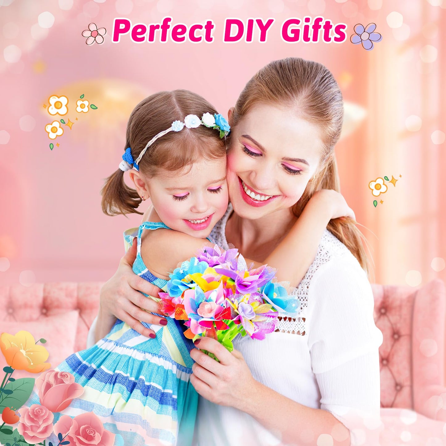 Osllate Upgraded Flower Bouquet Accessories Set – DIY 36-Flower Kit