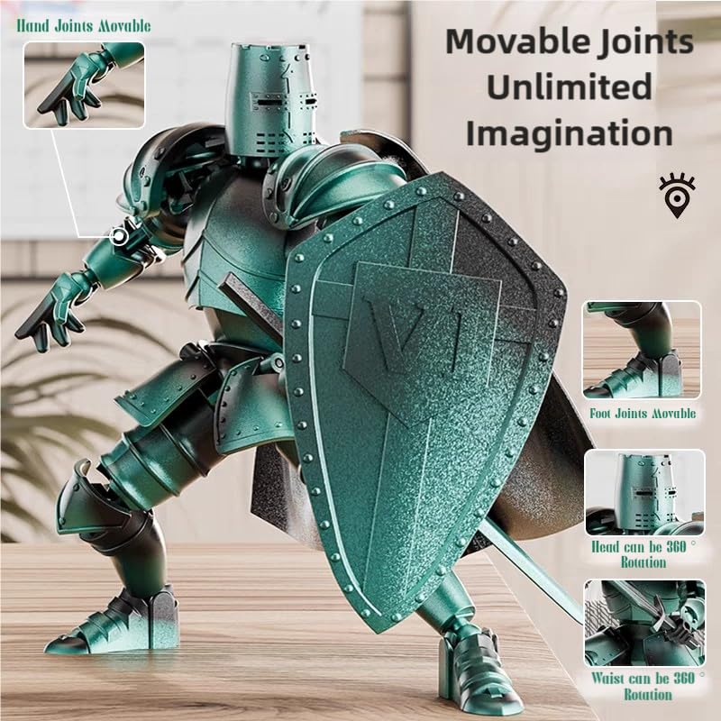 Osmanthus Bloom Medieval Knight Armor Action Figure - Multi-Joint PVC Figure (5.5 inches)
