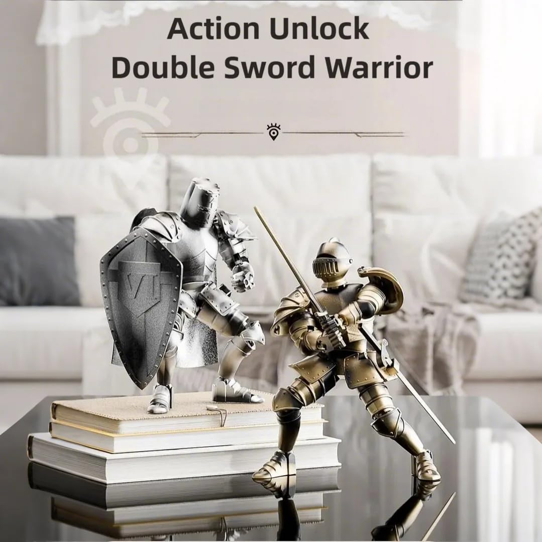 Osmanthus Bloom Medieval Knight Armor Action Figure - Multi-Joint PVC Figure (5.5 inches)
