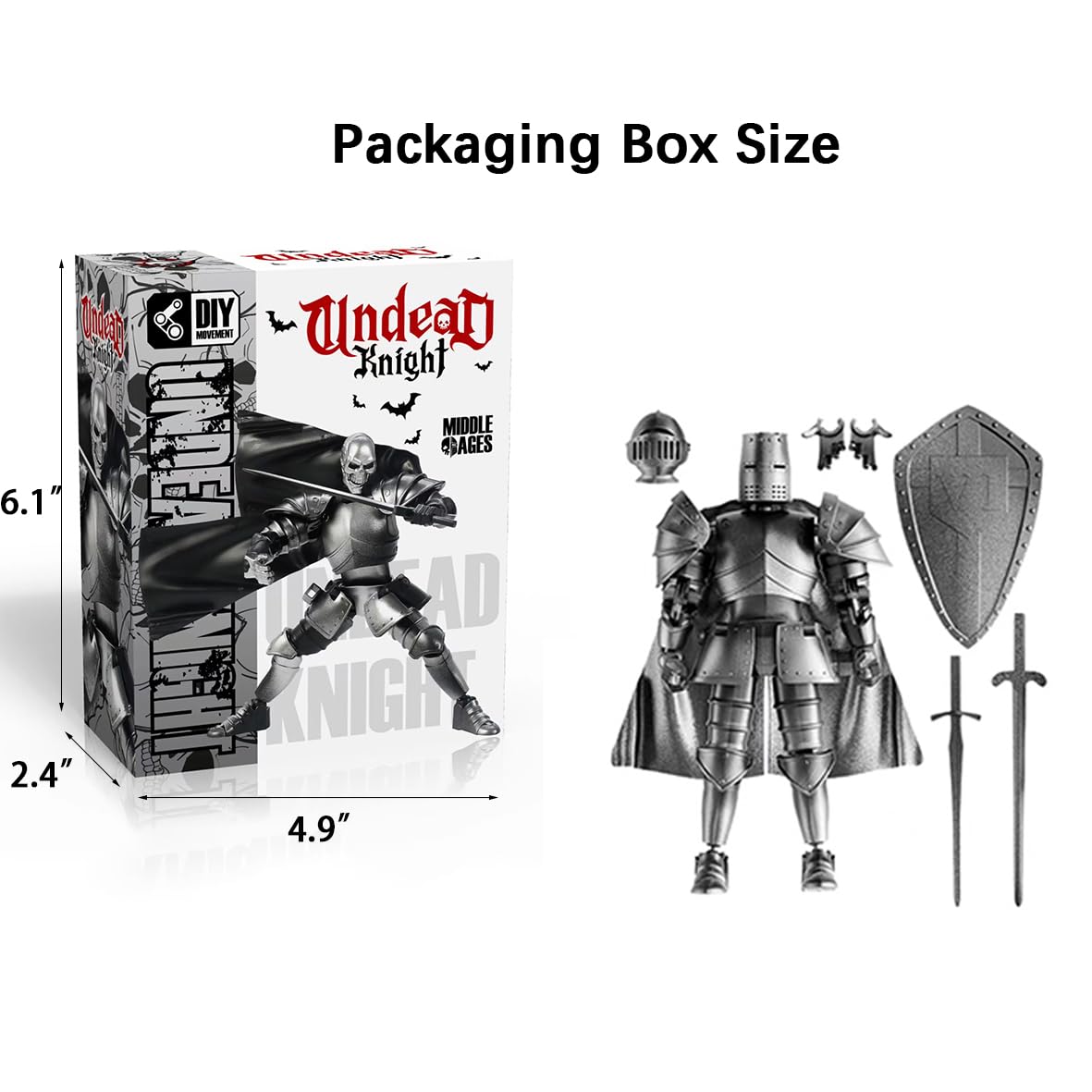 Osmanthus Bloom Medieval Knight Armor Action Figure - Multi-Joint PVC Figure (5.5 inches)
