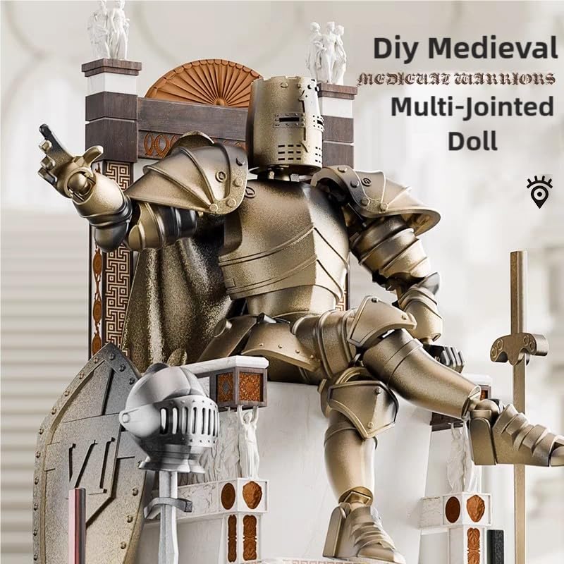 Osmanthus Bloom Medieval Knight Armor Action Figure - Multi-Joint PVC Figure (5.5 inches)