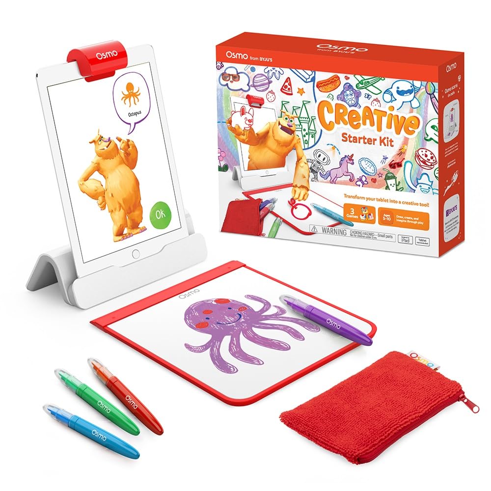 Osmo Creative Starter Kit for iPad — 3 Educational Games + Base Included | STEM Learning Toy for Kids 5-10