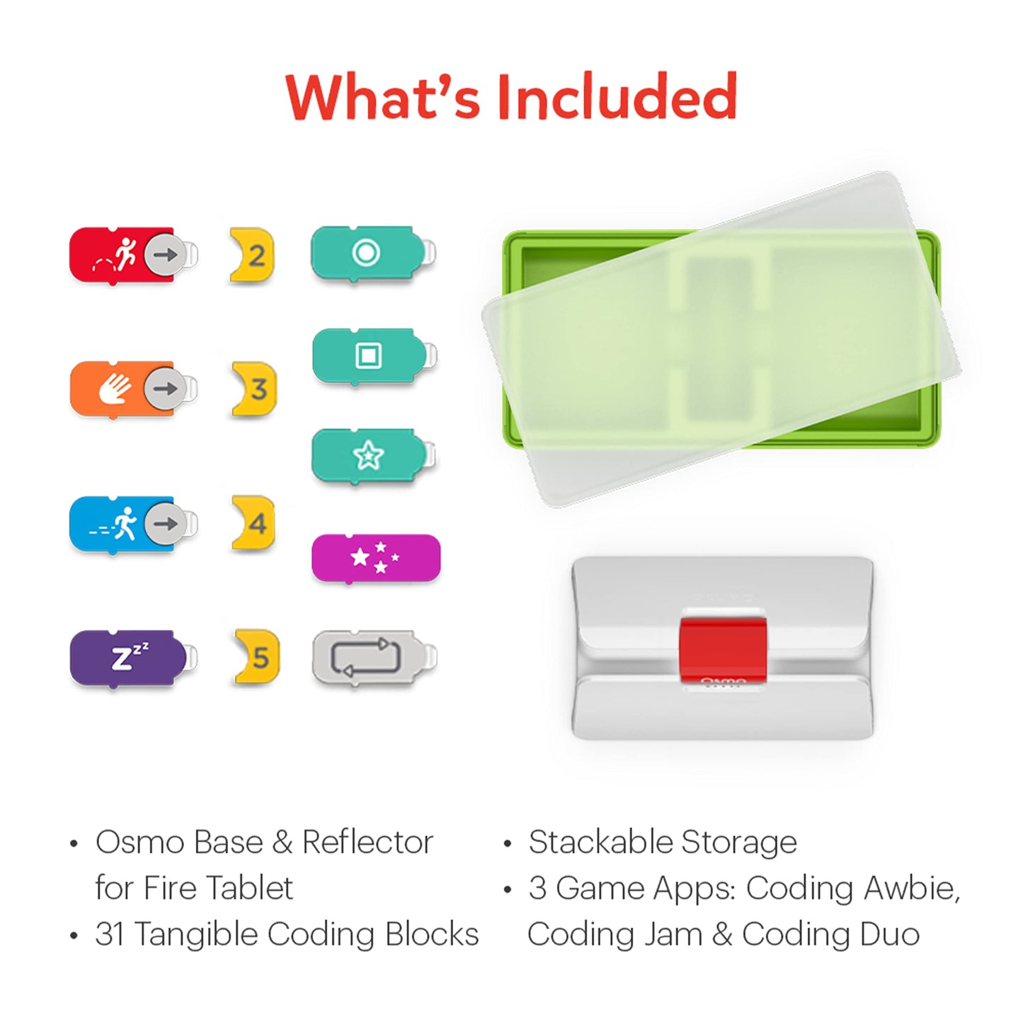 Osmo Coding Starter Kit for Fire Tablet – Learn to Code with Awbie, Jam & Duo | Ages 5-10+