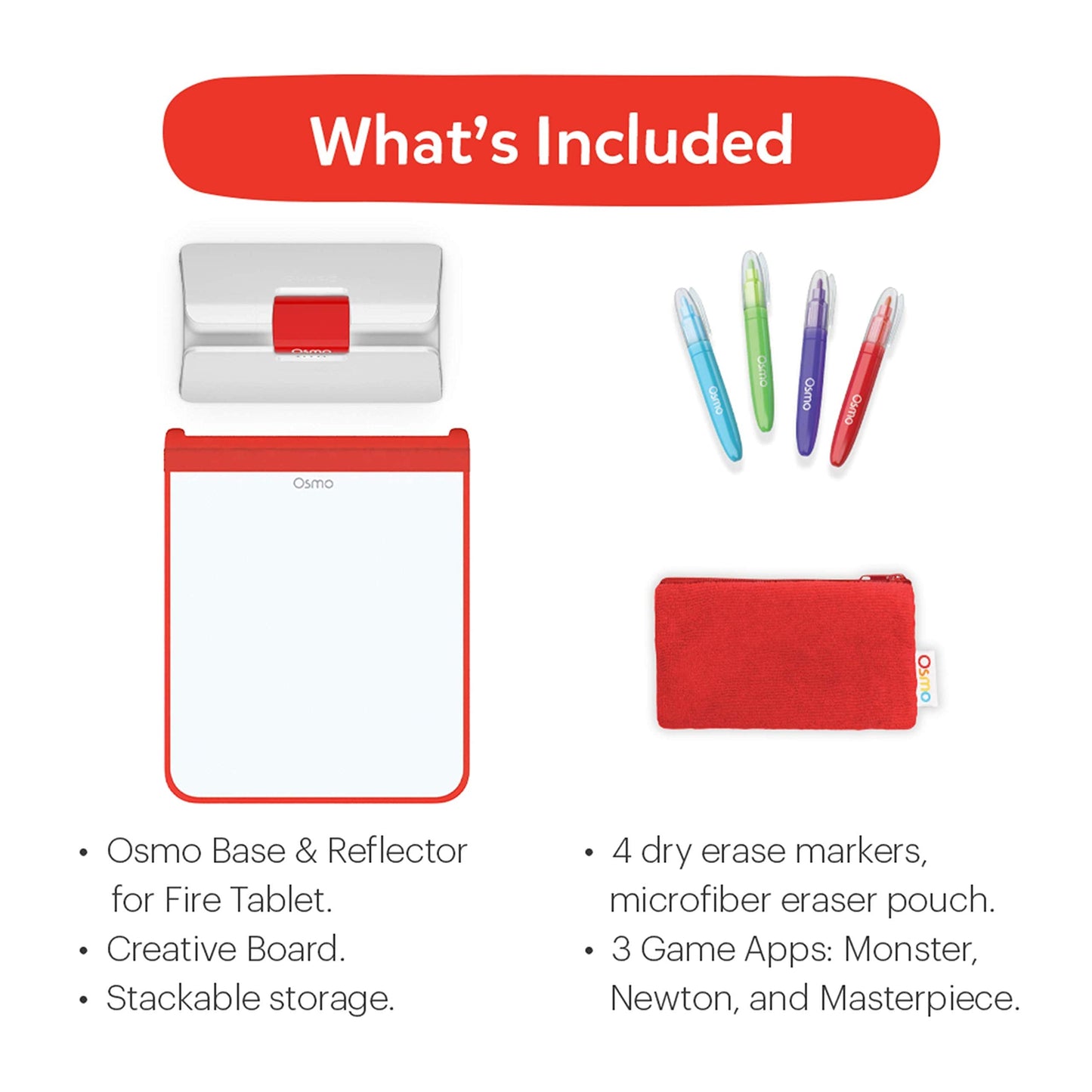 Osmo Creative Starter Kit for Fire Tablets — 3 STEM Games for Ages 5-10