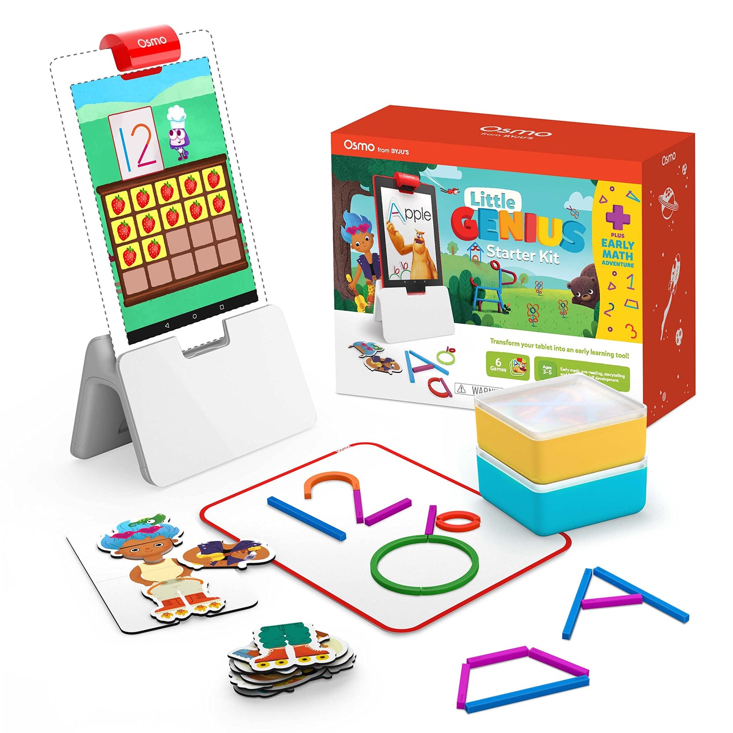 Osmo Little Genius Starter Kit for Fire Tablet – 6 Educational Games for Preschool (Ages 3–5)