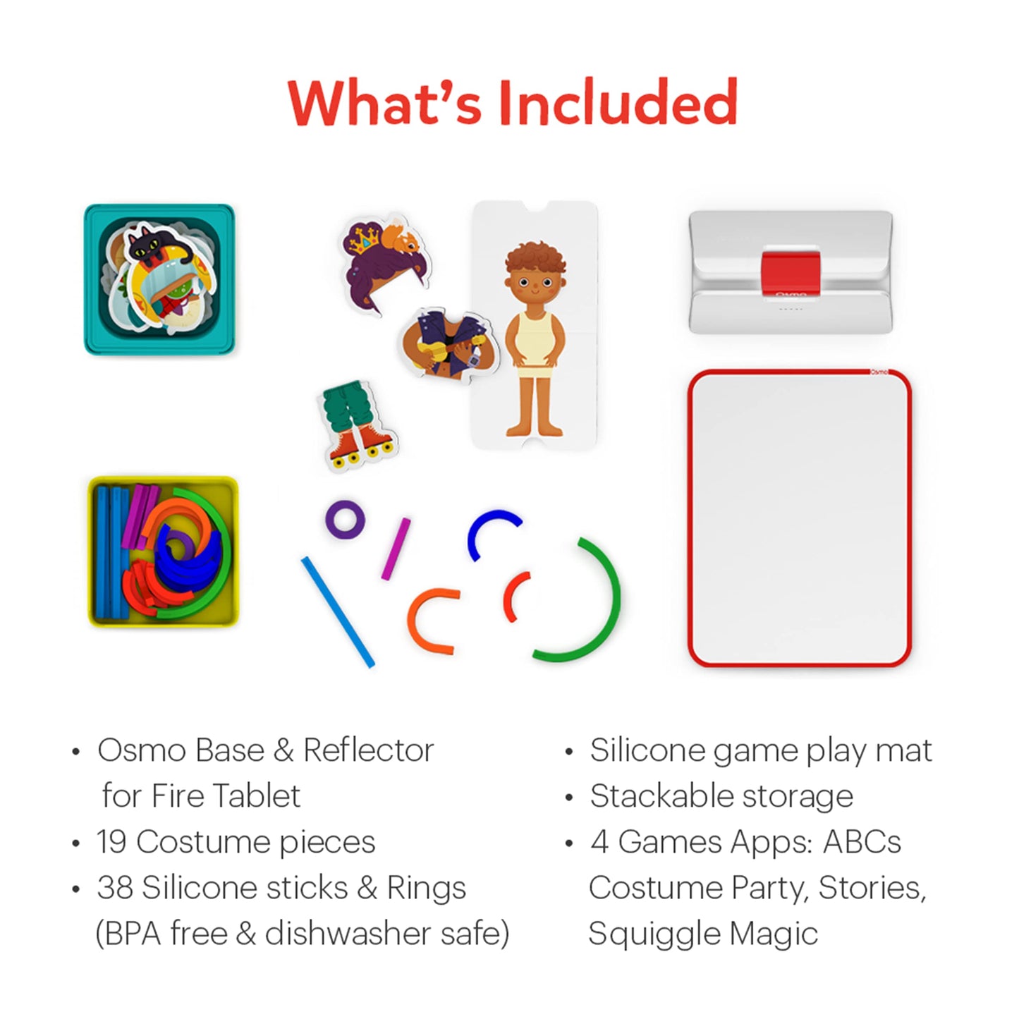 Osmo Little Genius Starter Kit for Fire Tablet – 4 Learning Games for Preschool (Ages 3-5)