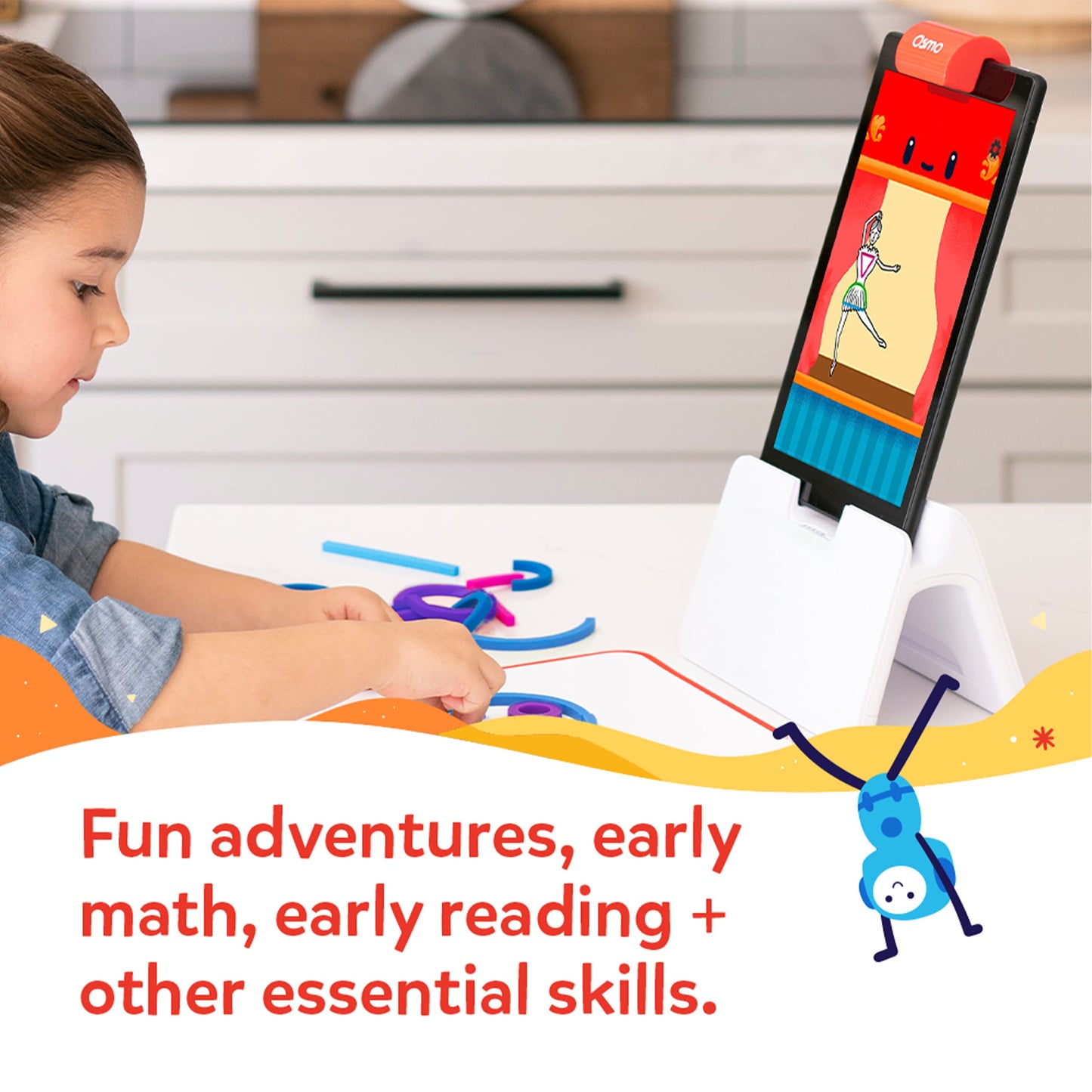 Osmo Little Genius Starter Kit for Fire Tablet – 6 Educational Games for Preschool (Ages 3–5)