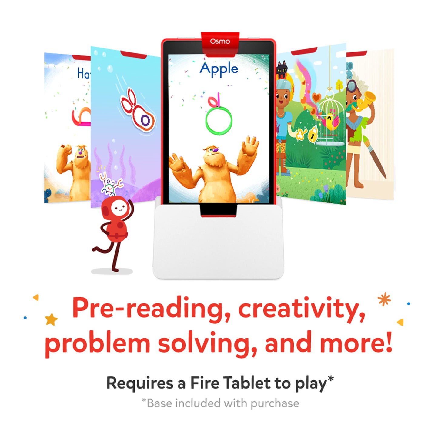 Osmo Little Genius Starter Kit for Fire Tablet – 4 Learning Games for Preschool (Ages 3-5)