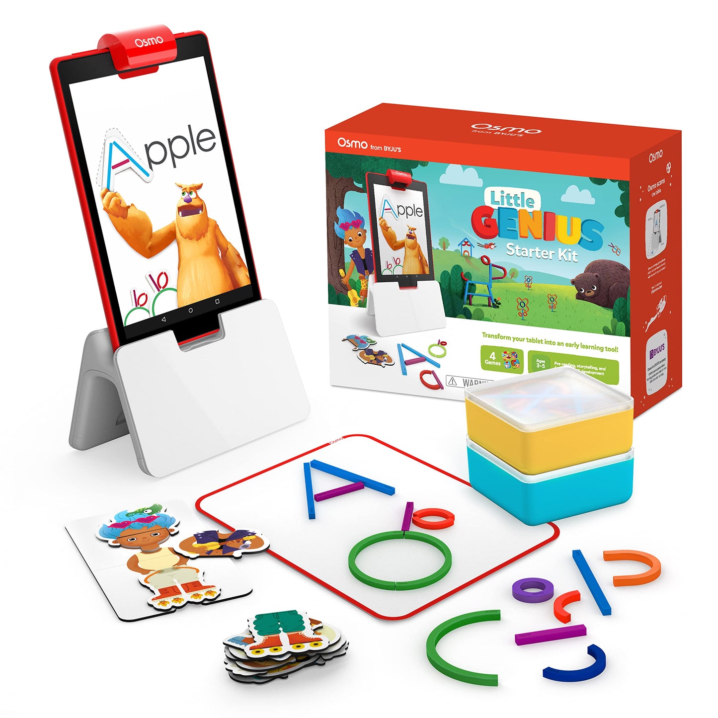 Osmo Little Genius Starter Kit for Fire Tablet – 4 Learning Games for Preschool (Ages 3-5)