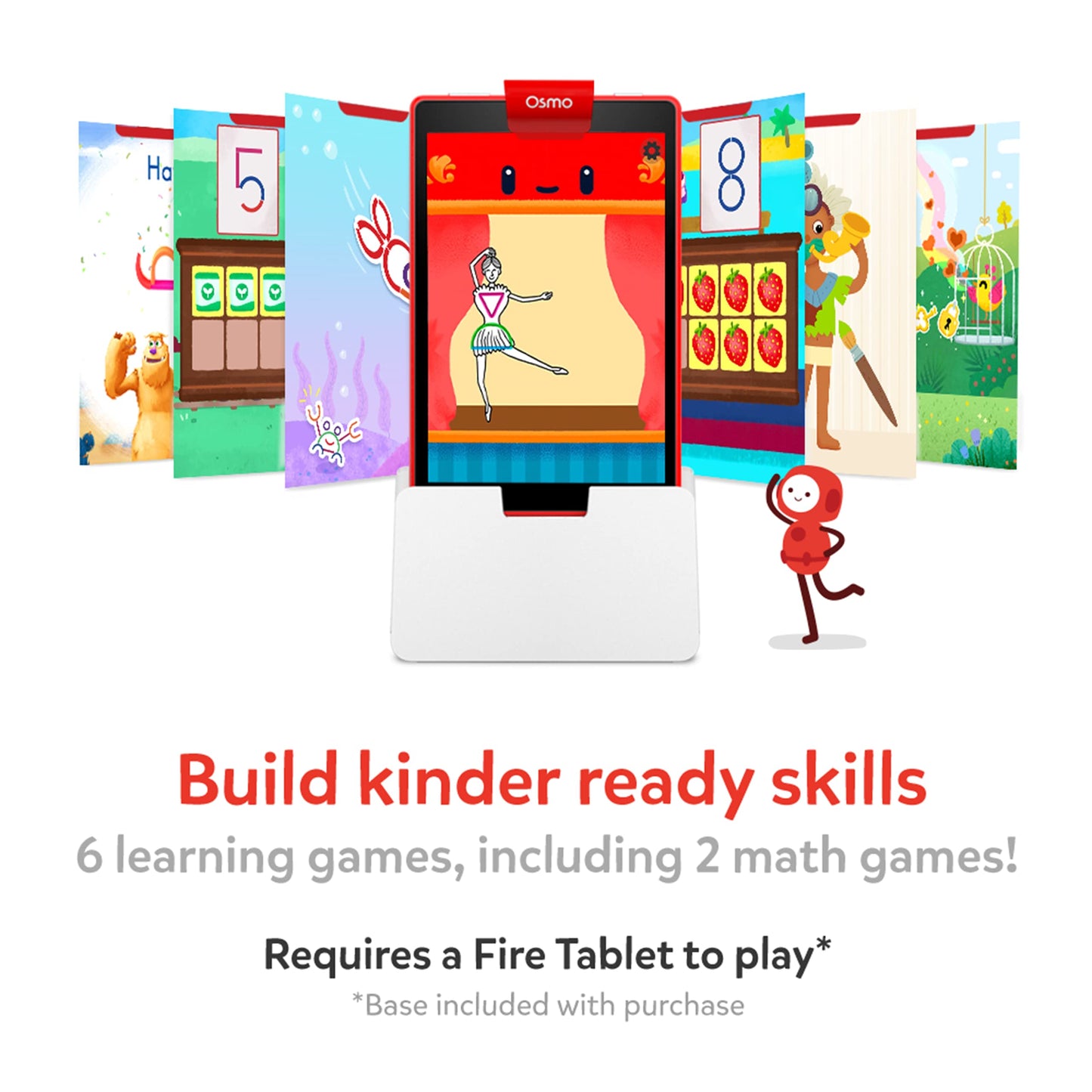 Osmo Little Genius Starter Kit for Fire Tablet – 6 Educational Games for Preschool (Ages 3–5)